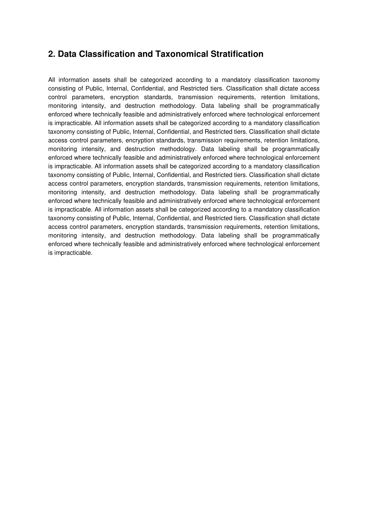 SOP page 3 data classification